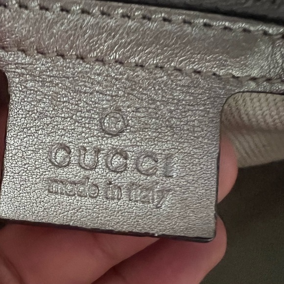 Gucci Guccissima Metallic Bronze/Gray Colored Bag Authentic - Picture 5 of 8
